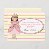 Prinses bedankt jullie kaarten (Voorkant / Achterkant)