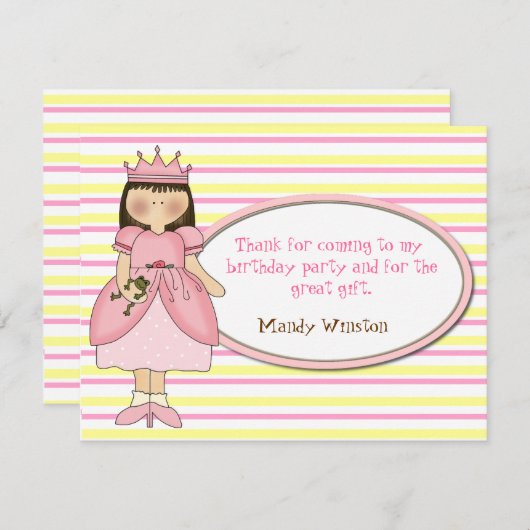 Prinses bedankt jullie kaarten (Voorkant / Achterkant)