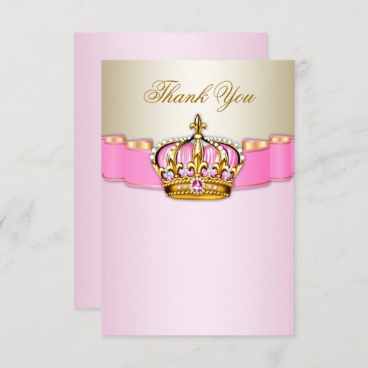 Prinses bedankt kaarten (Voorkant / Achterkant)