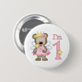 Prinses Beer 1st Birthday Ronde Button 5,7 Cm (Voorkant /achterkant)
