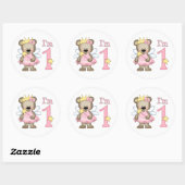 Prinses Beer 1st Birthday Ronde Sticker (Vel)