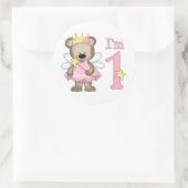 Prinses Beer 1st Birthday Ronde Sticker (Tas)