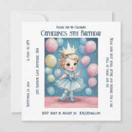 Prinses Betoverde Verjaardagsviering Kaart