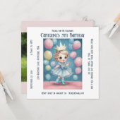 Prinses Betoverde Verjaardagsviering Kaart (Voorkant / Achterkant in situ)