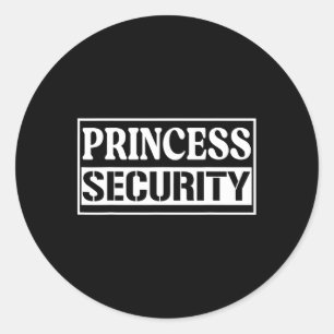 Prinses Beveiliging Leuk Verjaardag Halloween Fees Ronde Sticker