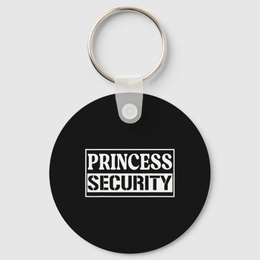 Prinses Beveiliging Leuk Verjaardag Halloween Fees Sleutelhanger (Voorkant)