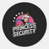 Prinses Beveiliging Verjaardag Papa & Kamp; Mam Jo Ronde Sticker (Voorkant)