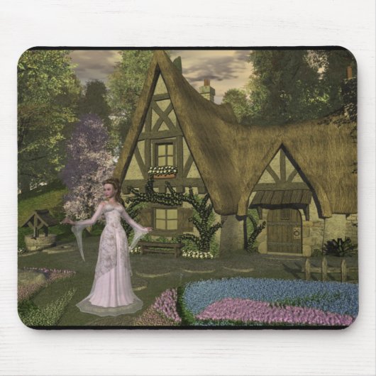 Prinses bij de Cottage Mousepad Muismat (Voorkant)