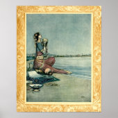 Prinses bij de zee door Heath Robinson Poster (Voorkant)