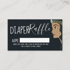Prinses Blauwe Baby Shower Luier Raffel Ticket Informatiekaartje