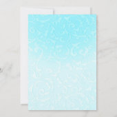 Prinses Blauwe Elegante Sprookjesstijl Wervelende Kaart (Achterkant)