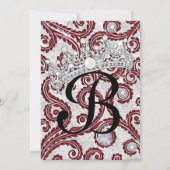 Prinses Bling Diamond Parels Feest Uitnodigingen (Achterkant)