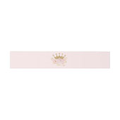  prinses Blush Pink Gold Baby Girl Birthday Uitnodigingen Wikkel (Vlak)