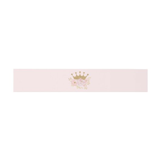  prinses Blush Pink Gold Baby Girl Birthday Uitnodigingen Wikkel (Vlak)
