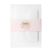  prinses Blush Pink Gold Baby Girl Birthday Uitnodigingen Wikkel (Voorkant Voorbeeld)