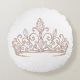 Prinses Blush Roze tiara Rond Kussen