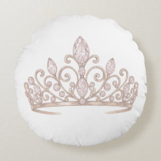 Prinses Blush Roze tiara Rond Kussen