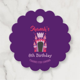 PRINSES BOUNCY BOUNCE HUIS Verjaardagsfeest Bedankjes Labels