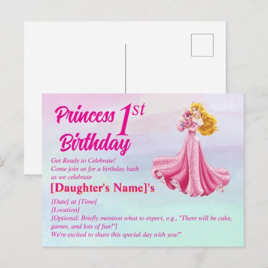 Prinses Briefkaart (Voorkant / Achterkant)