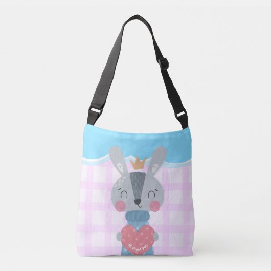  prinses Bunny School-Bag, alles over jou Crossbody Tas (Voorkant)
