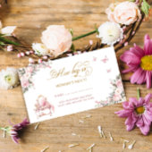 Prinses Carriage Floral Hoe groot is mama's buik Informatiekaartje