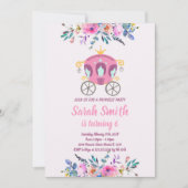 Prinses Carriage Uitnodiging voor verjaardag (Voorkant)