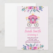 Prinses Carriage Uitnodiging voor verjaardag (Voorkant / Achterkant)