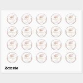 Prinses Carriage Verjaardagsballonnen Roze en Goud Ronde Sticker (Vel)