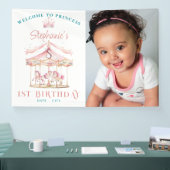 Prinses Carrousel Magisch 1e Verjaardag Welkom Spandoek (Beurs)
