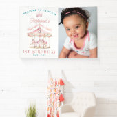 Prinses Carrousel Magisch 1e Verjaardag Welkom Spandoek (Insitu)