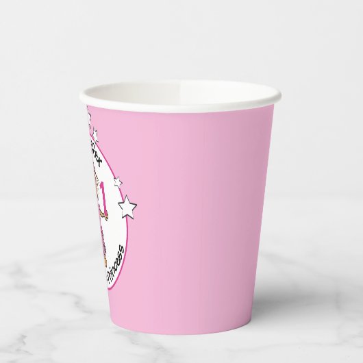 Prinses Cartoon 1e Verjaardag Etnisch Meisje Papieren Bekers (Links)