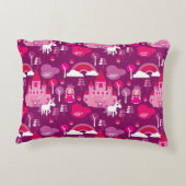 prinses castle en unicorn regenboog accent kussen (Achterkant)