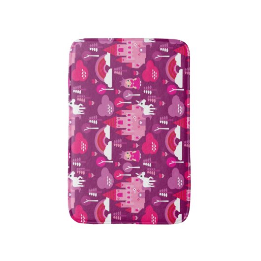 prinses castle en unicorn regenboog badmat (Voorkant Verticaal)