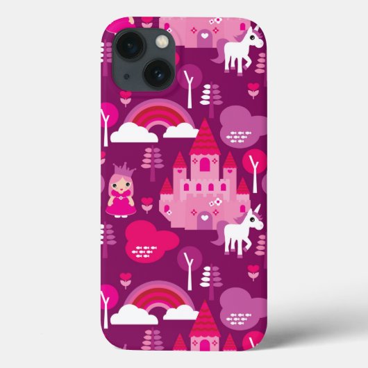 prinses castle en unicorn regenboog Case-Mate iPhone case (Achterkant)