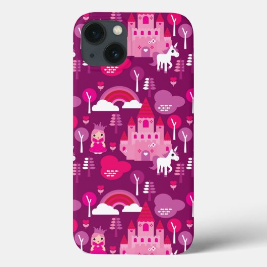 prinses castle en unicorn regenboog Case-Mate iPhone case (Achterkant)