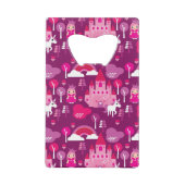 prinses castle en unicorn regenboog creditkaart flessenopener (Voorkant)
