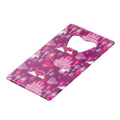 prinses castle en unicorn regenboog creditkaart flessenopener (Voorkant Gekanteld)