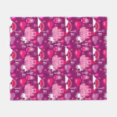 prinses castle en unicorn regenboog fleece deken (Voorkant (Horizontaal))