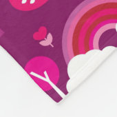 prinses castle en unicorn regenboog fleece deken (Hoek)