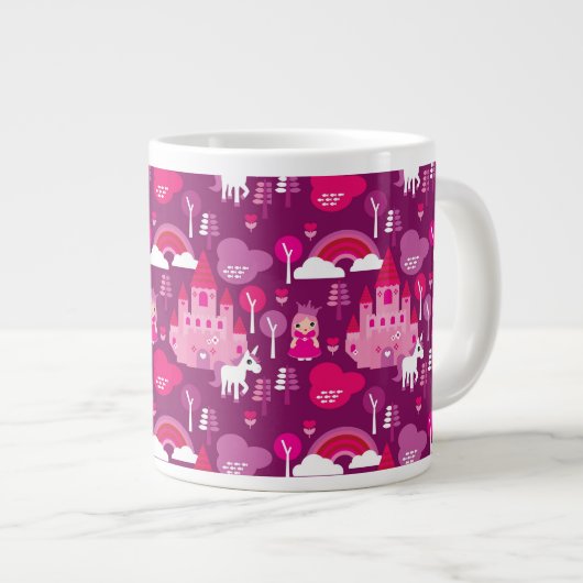 prinses castle en unicorn regenboog grote koffiekop (Voorkant rechts)