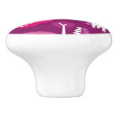 prinses castle en unicorn regenboog keramische knop (Zijkant)