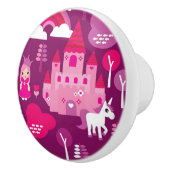 prinses castle en unicorn regenboog keramische knop (Rechts)