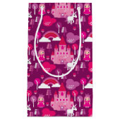 prinses castle en unicorn regenboog klein cadeauzakje (Voorkant)