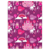 prinses castle en unicorn regenboog klembord (Achterkant)