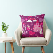 prinses castle en unicorn regenboog kussen (Stoel)