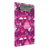 prinses castle en unicorn regenboog mini klembord (Schuin)