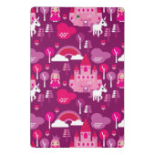 prinses castle en unicorn regenboog mini klembord (Achterkant)