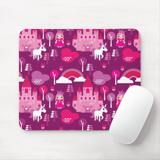 prinses castle en unicorn regenboog muismat (Met muis)