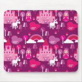 prinses castle en unicorn regenboog muismat (Voorkant)