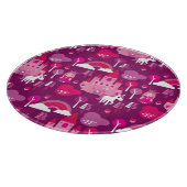 prinses castle en unicorn regenboog snijplank (Hoek)